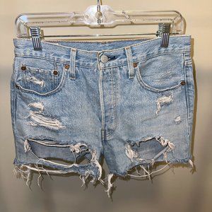Levi's High Rise Denim Shorts